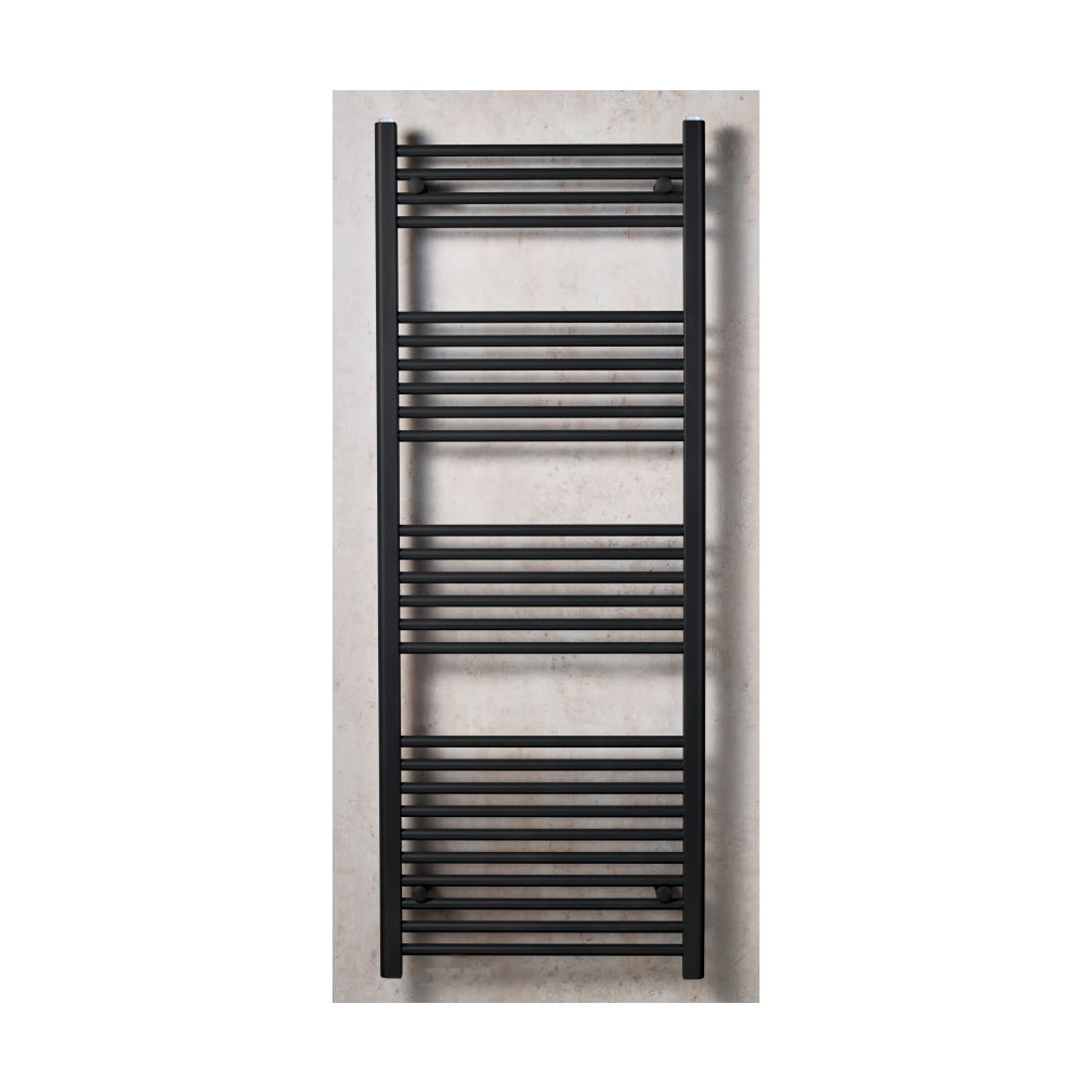 Lifestyle image of Redroom by Barwick Elite Matt Black 1800 x 600mm Towel Radiator